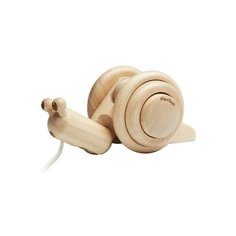 Каталка-игрушка PlanToys Pull-Along Snail (5108 / 5722) бежевый