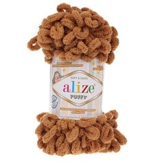 Пряжа Alize Puffy, 100 г, 9 м, 5 шт., 179 бежевый меланж