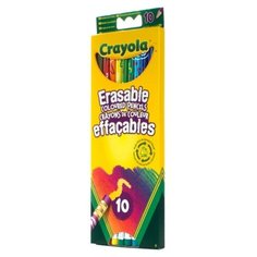 Crayola Цветные карандаши с корректорами Erasable, 10 цветов (3635)