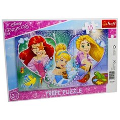 Пазл Trefl Три счастливые принцессы, 15 элементов