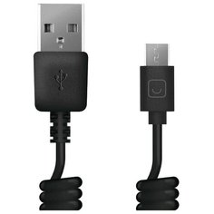 Кабель Deppa Prime Line USB - microUSB (7209) 1.5 м, черный