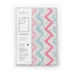 Пеленка детская 115х115см, розовый зигзаг, фланель Under the Blanket