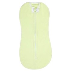 Пеленка кокон Пелёнка Матрёшка на молнии 0-2 мес. Цвет: салатовый Пампусики