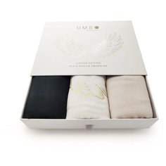 Муслиновые пеленки UMBO из гладкого муслина, 120х120 см, 3 шт., ПОДАРОЧНЫЙ НАБОР, 70% бамбук, 30% органический хлопок