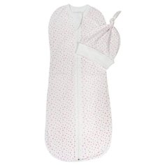 Пеленка (кокон на молнии) с шапочкой Amarobaby (Soft Hugs) 68/74 Звезды розовые