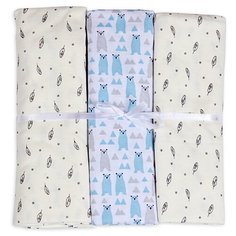 Комплект пеленок, Alis текстиль, 3 штуки, кулирка, мальчик, 90х100см