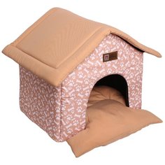 Домик для собак и кошек Зоогурман Ампир 45х40х45 см бежевый