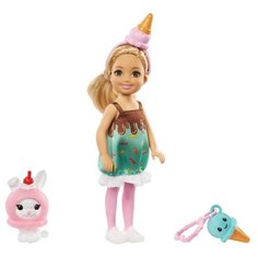 Кукла Barbie Челси с питомцем Мороженое, 14 см, GHV72
