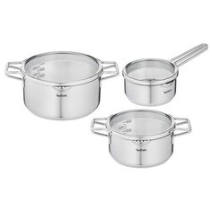 Набор посуды Tefal Nordica H852S325 6 пр. серебристый