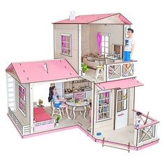 Деревянный кукольный домик с мебелью "Коттедж" для Барби M Wood