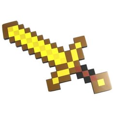 Игрушечное оружие Меч золотой пиксельный 60 см Mojang