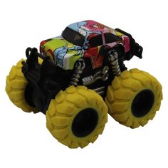 Машинка гоночная die-cast, 4*4, фрикционная, двойной реверс, желтые колеса Funky Toys FT61042