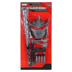 Игрушечное оружие ТМ "КОМПАНИЯ ДРУЗЕЙ", Серия "Маленький воин", Набор "Ниндзя". В наборе: маска, дубина, короткий меч, нунчаки, кастет.