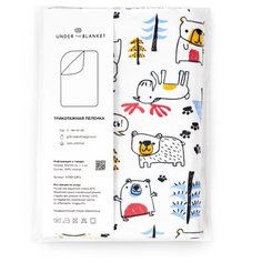 Пеленка детская 90х120 см, трикотаж, лесная полянка Under the Blanket