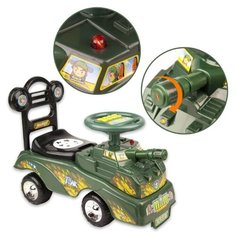 Каталка-толокар боевая машина со светом и звуком, зеленая, 17998-3361 Best Like