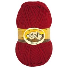 Пряжа Adelia Nelly однотонная, 70 % шерсть, 30 % акрил, 100 г, 100 м, №17 т.красный