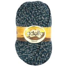 Пряжа Adelia Nelly мелажевая, 70 % шерсть, 30 % акрил, 100 г, 100 м, №14 т.синий