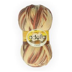 Пряжа ADELIA "JAKE" 75% шерсть, 25% нейлон 100 г 400 м ± 15 м 10 желтый/оливковый/бежевый