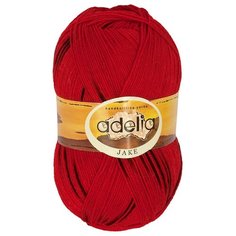 Пряжа ADELIA "JAKE" 75% шерсть, 25% нейлон 100 г 400 м ± 15 м 12 красный/черный