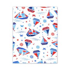 Пеленка ситцевая Flyzay 120x95 "Парус на белом"