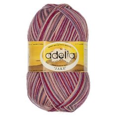 Пряжа ADELIA "JAKE" 75% шерсть, 25% нейлон 100 г 400 м ± 15 м 24 сиреневый-лиловый-бордовый-кремовый