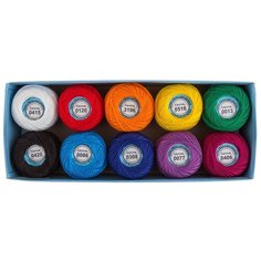 Пряжа "Gamma" Ирис ассорти 100% хлопок 10 х 10 г 82 м ± 3 м 18