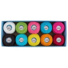 Пряжа "Gamma" Ирис ассорти 100% хлопок 10 х 10 г 82 м ± 3 м 16