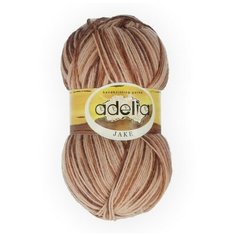 Пряжа ADELIA "JAKE" 75% шерсть, 25% нейлон 100 г 400 м ± 15 м 08 бежевый/коричневый