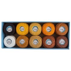 Пряжа "Gamma" Ирис ассорти 100% хлопок 10 х 10 г 82 м ± 3 м 12