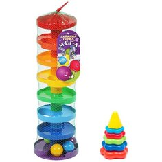 Набор развивающий: Игра "Зайкина горка МЕГА" + Пирамида детская малая БИПЛАНТ