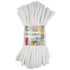 Пряжа ARACHNA Craft Maxi 75% хлопок, 25% фибра 268 г 15.24 м 02 белый