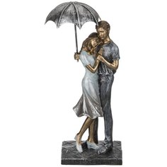 Статуэтка Lefard Фьюжн Влюбленные, 28 см серый/золотистый