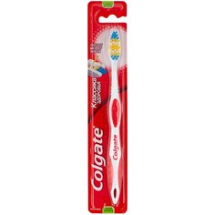 Зубная щетка Colgate Классика Здоровья многофункциональная, средней жесткости, красный