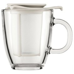 Bodum Кружка YO-YO 0.35 л с сито-фильтром белый