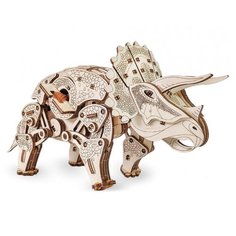 Конструктор деревянный 3D EWA Динозавр Трицератопс Eco Wood Art