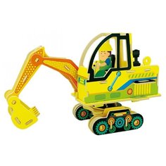 3D деревянный пазл Robotime Строительная техника - Экскаватор