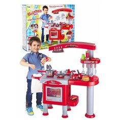 Большой набор Кухня с посудой и продуктами, двусторонняя, 35 предметов Best Like