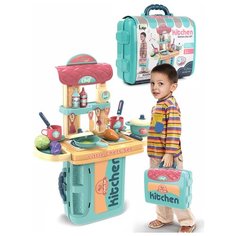 Кухня с набором посуды и продуктами, 21 предмет, в чемодане Best Like