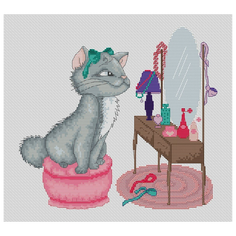 Набор для вышивания «Luca-S» B1035 Кошка у туалетного столика