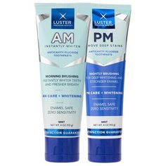 Набор зубных паст Luster Premium White АМ/PM Toothpaste reinvented Отбеливающая система