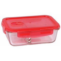 ROSENBERG Контейнер RGL-230144 1 л, 15.5x20.5 см, красный/прозрачный