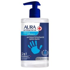 Крем-мыло Aura Derma Protect Антибактериальное с маслом чайного дерева и прополисом, 450 мл