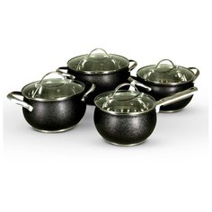 Набор посуды Pomi dOro Santa P-640546 8 пр. черный