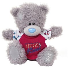 Мягкая игрушка Me to you Мишка Тедди в футболке Hugs & kisses 20 см