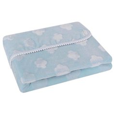 Плед-покрывало Baby Nice MICRO VELUR 3D с бейкой 100х118,"Облака"