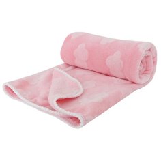 Плед-покрывало Baby Nice MICRO VELUR 3D с бейкой 100х118,"Облака"