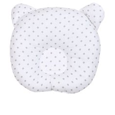Подушка анатомическая Amarobaby First Pillow (Горошек серый)