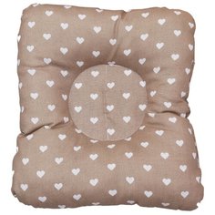Подушка для кормления и сна AmaroBaby Baby Joy Сердечки кофе