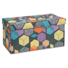 Пуф банкетка Дели большой, складной с ящиком для хранения, многоцветный, Delicatex