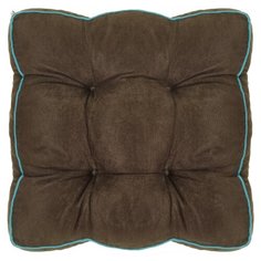 Подушка на стул SANPA HOME COLLECTION, ЭлизаLUX, 40*40, коричневая/бирюзовая